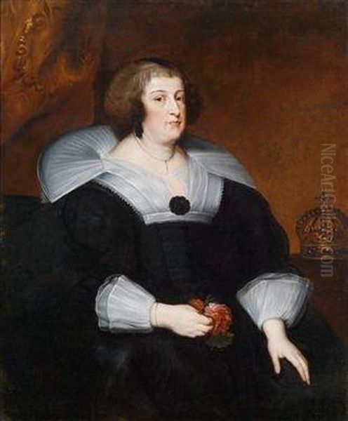 Werkstatt 
Bildnis Der Konigin Maria De Medici Oil Painting by Sir Anthony Van Dyck