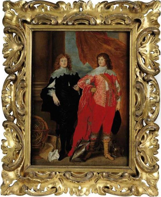 War And Peace, A Double Portrait
 Of George Digby, 2nd Earl Ofbristol And William Russell, 1st Duke Of 
Bedford Oil Painting by Sir Anthony Van Dyck