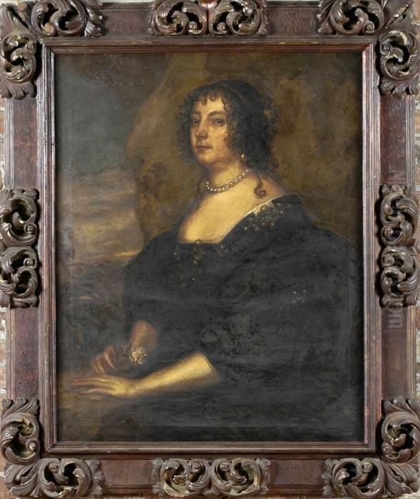 Portrait Of Diana Cecil, Countess Of Oxford Oil Painting by Sir Anthony Van Dyck