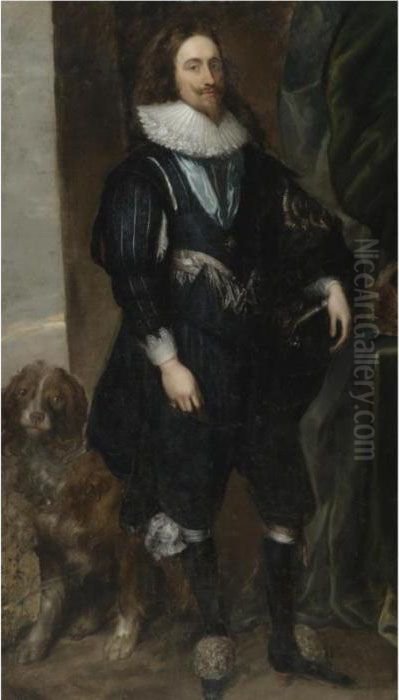 Portrait Of King Charles I Oil Painting by Sir Anthony Van Dyck