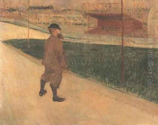 Tristan Bernard at the Buffalo Station Oil Painting by Henri De Toulouse-Lautrec