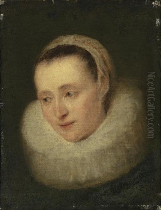 Property From The Estate Of William F. Draper
 

 
 
 

 
 Portrait Of A Lady, Said To Be Margareta Snyders, Nee De Vos Oil Painting by Sir Anthony Van Dyck