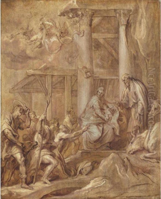 Adoration Of The Shepherds Oil Painting by Sir Anthony Van Dyck
