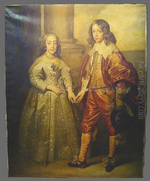 Portrait Of William Ii Of Orange And Mary, Daughter Ofcharles Oil Painting by Sir Anthony Van Dyck