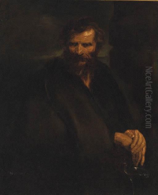 An Apostle - Saint Simon Zelotes (?) Oil Painting by Sir Anthony Van Dyck