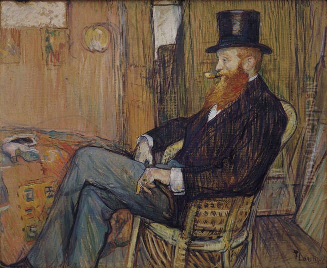 M. de Lauradour Oil Painting by Henri De Toulouse-Lautrec