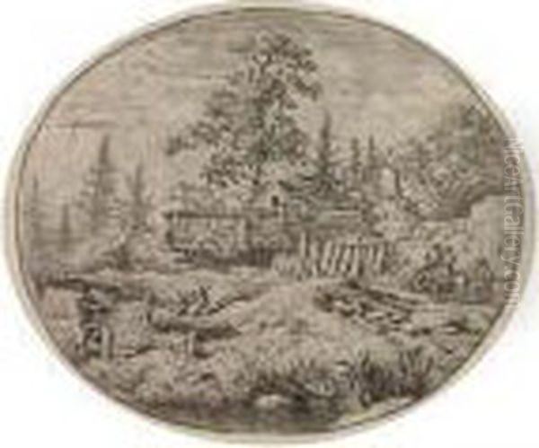 Everdingen
 Group Of 6 Etchings. Oil Painting by Allart Van Everdingen