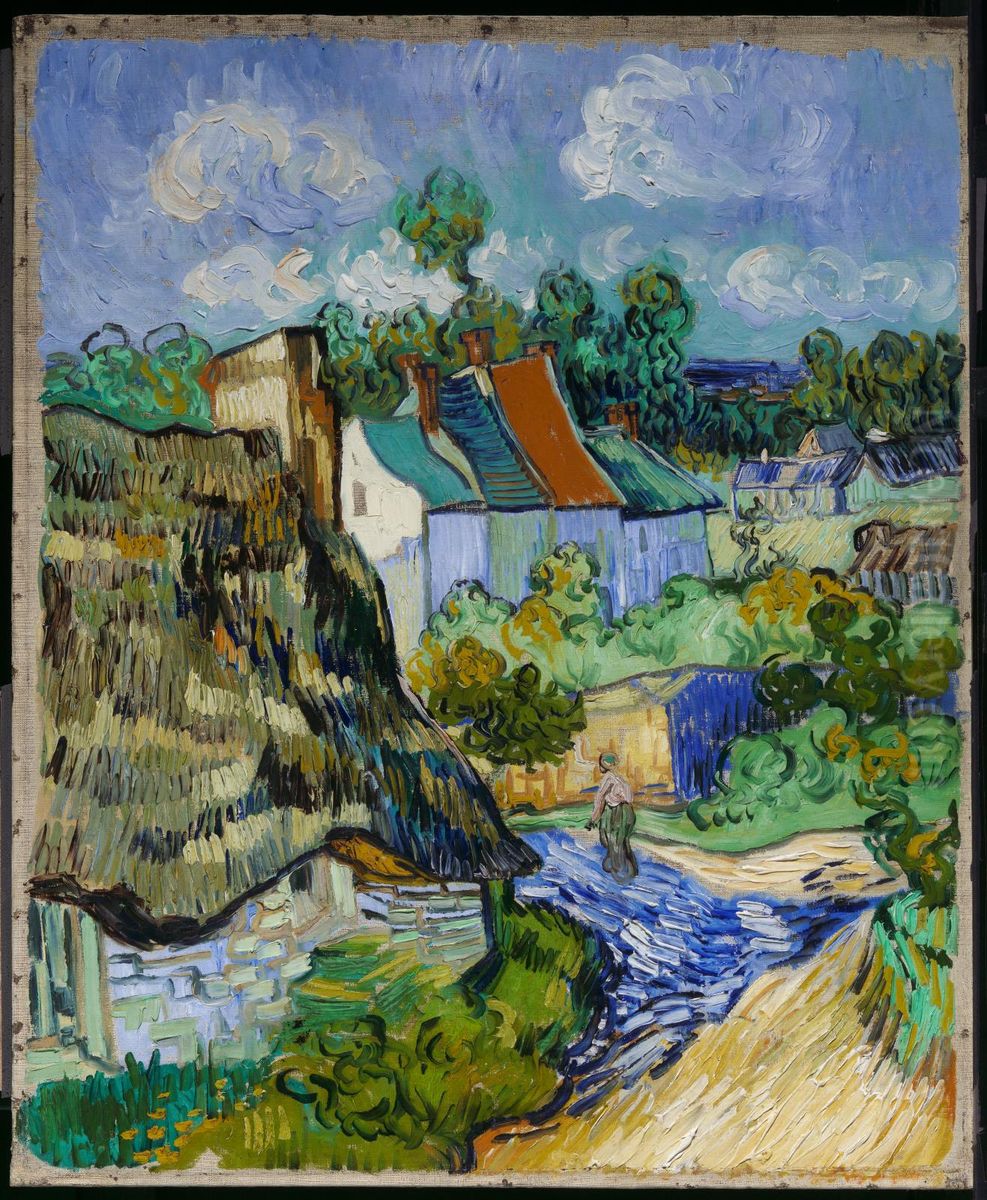 Houses In Auvers Oil Painting by Vincent Van Gogh