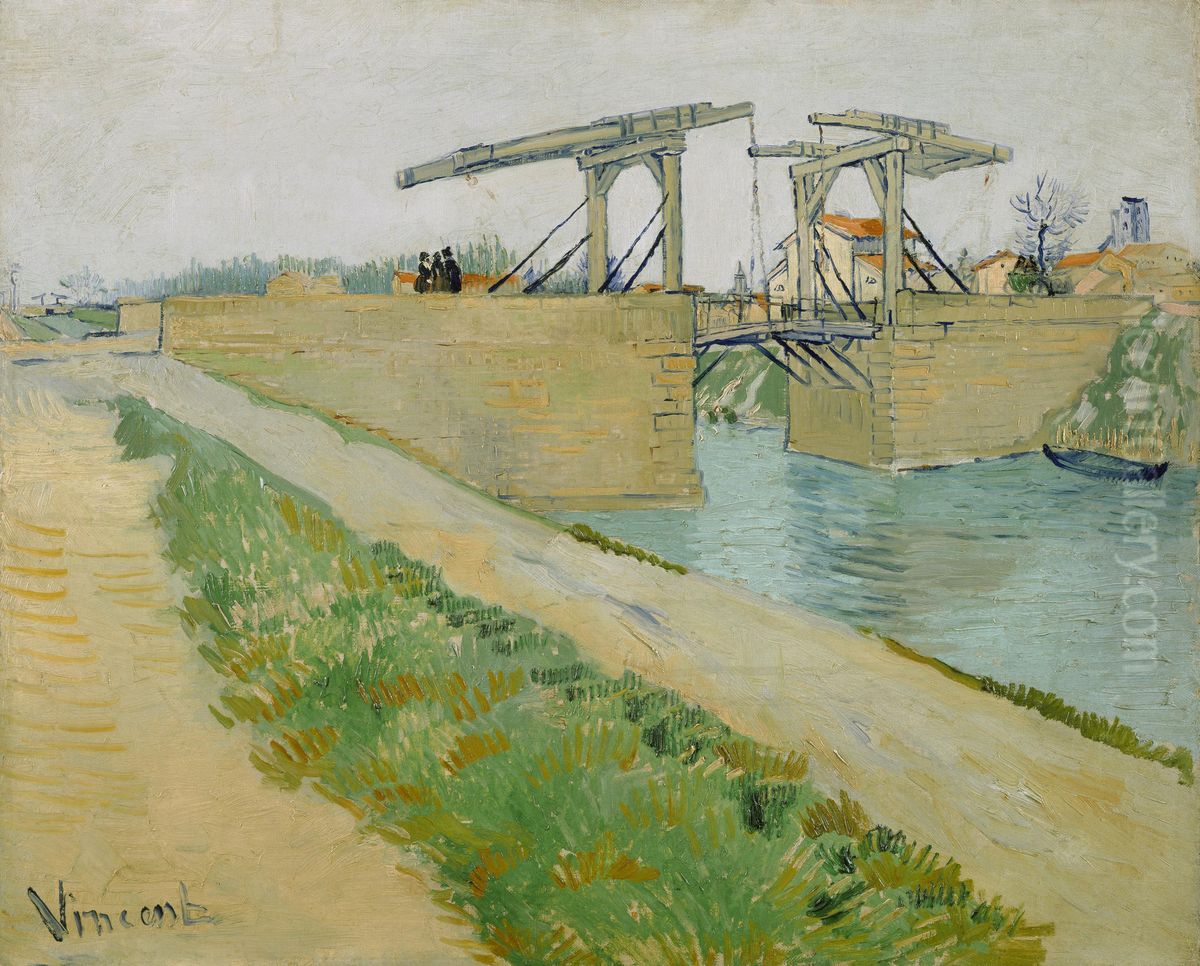 The Langlois Bridge Oil Painting by Vincent Van Gogh