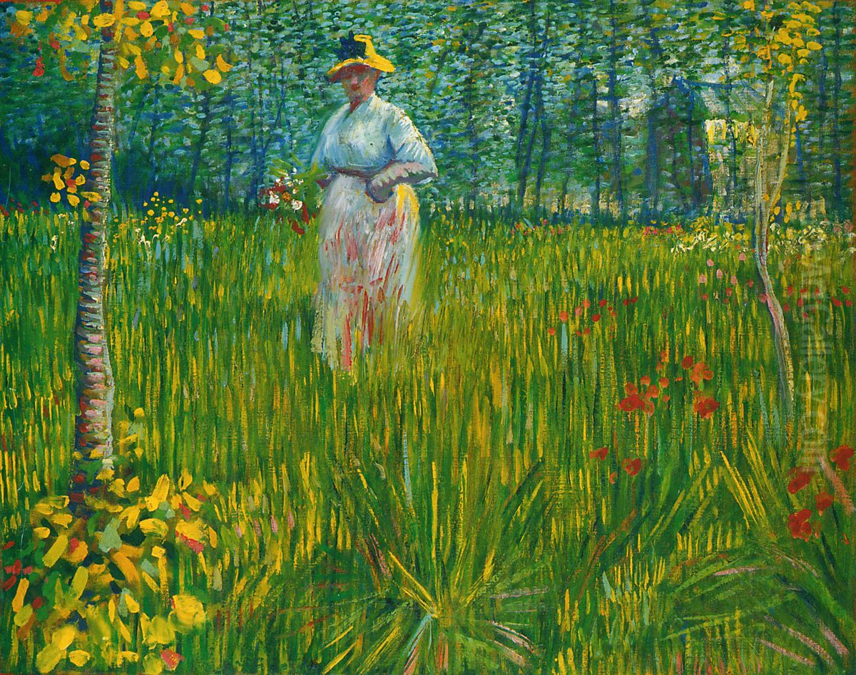 Femme Dans Un Jardin Oil Painting by Vincent Van Gogh