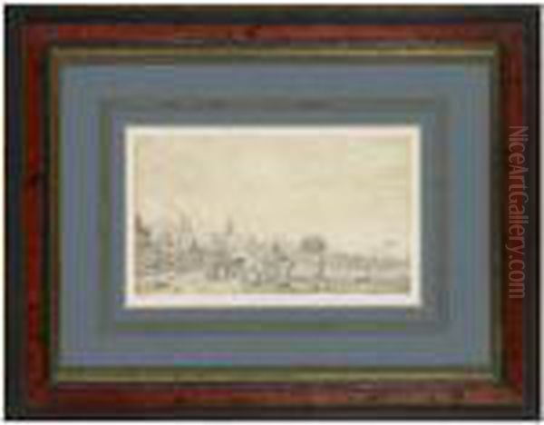 Beach Scene With Fisherfolk Oil Painting by Jan van Goyen