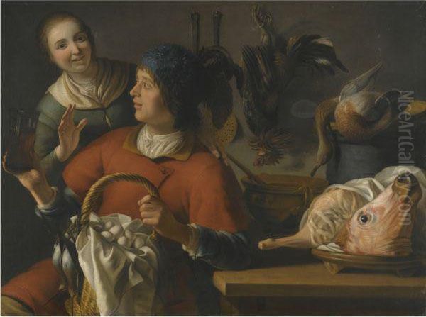 The Egg Seller Oil Painting by Gerrit Van Honthorst