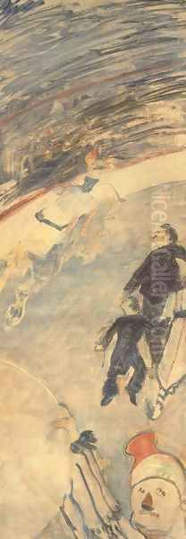 Au cirque 'clown' Oil Painting by Henri De Toulouse-Lautrec