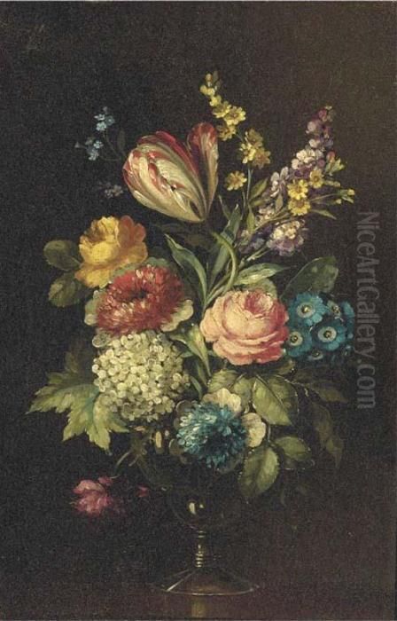 Roses Oil Painting by Jan Van Huysum