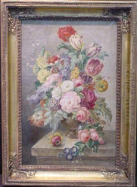 Floral Still Life
Initialed Oil Painting by Jan Van Huysum
