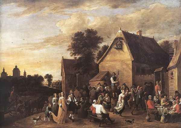 Flemish Kermess 1652 Oil Painting by David The Younger Teniers