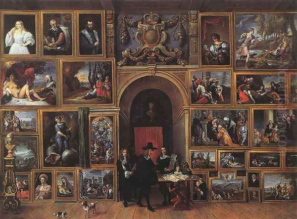 Archduke Leopold Wilhelm of Austria in his Gallery 1651 Oil Painting by David The Younger Teniers