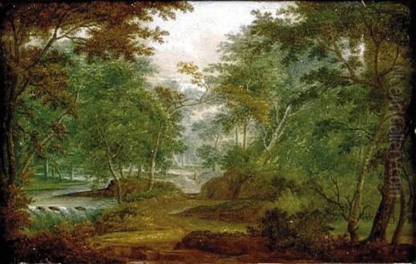 Paysage Avec Un Voyageur Oil Painting by Hendrik Frans van Lint (Studio Lo)