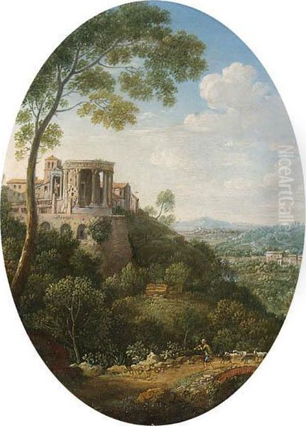 View Of The Temple Of The Sybil Oil Painting by Hendrik Frans van Lint (Studio Lo)