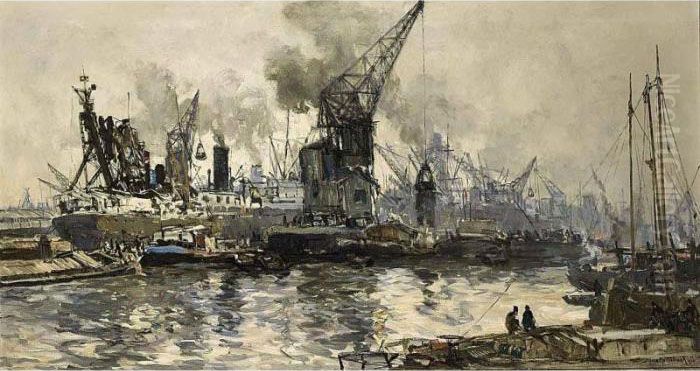 'kolen Lossen' Oil Painting by Johann Hendrik Van Mastenbroek