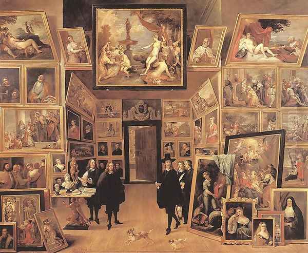 Archduke Leopold Wilhelm in his Gallery Oil Painting by David The Younger Teniers
