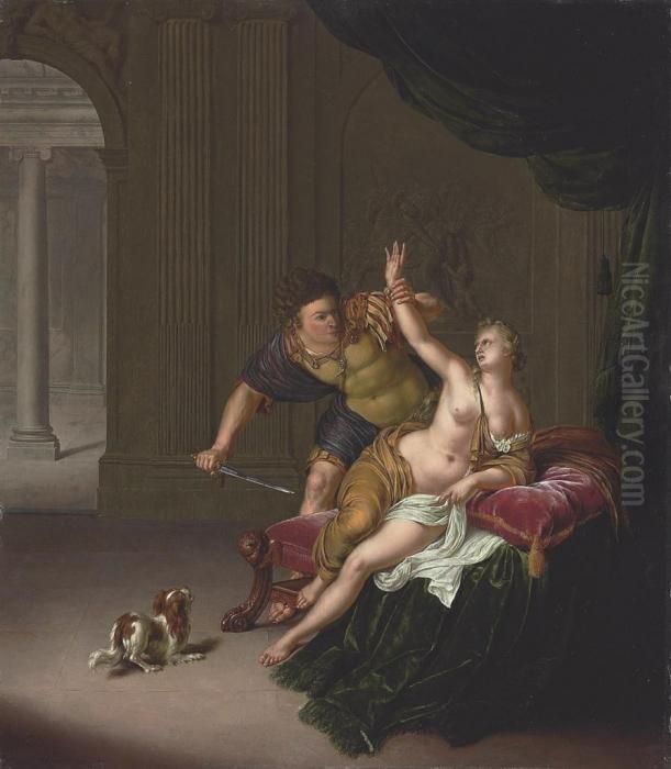 The Rape Of Lucretia Oil Painting by Willem Van Mieris Leiden