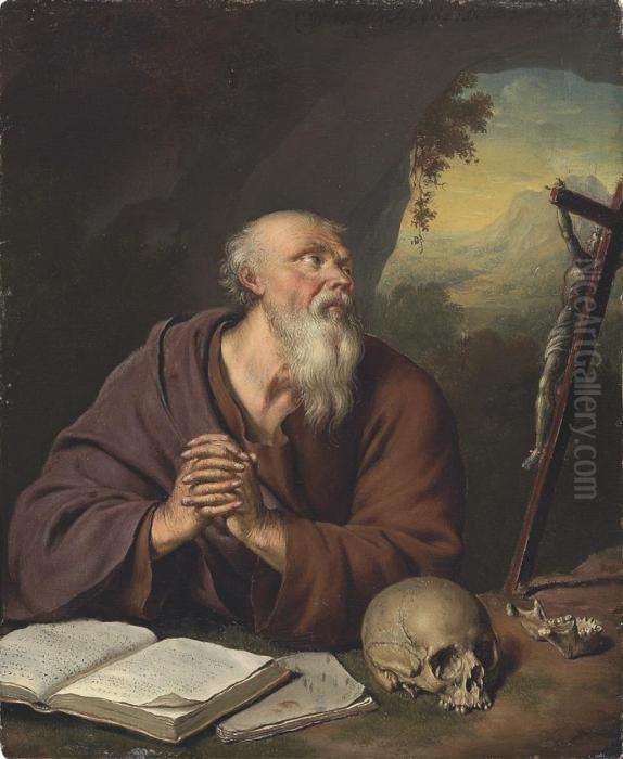 Saint Jerome Oil Painting by Willem Van Mieris Leiden