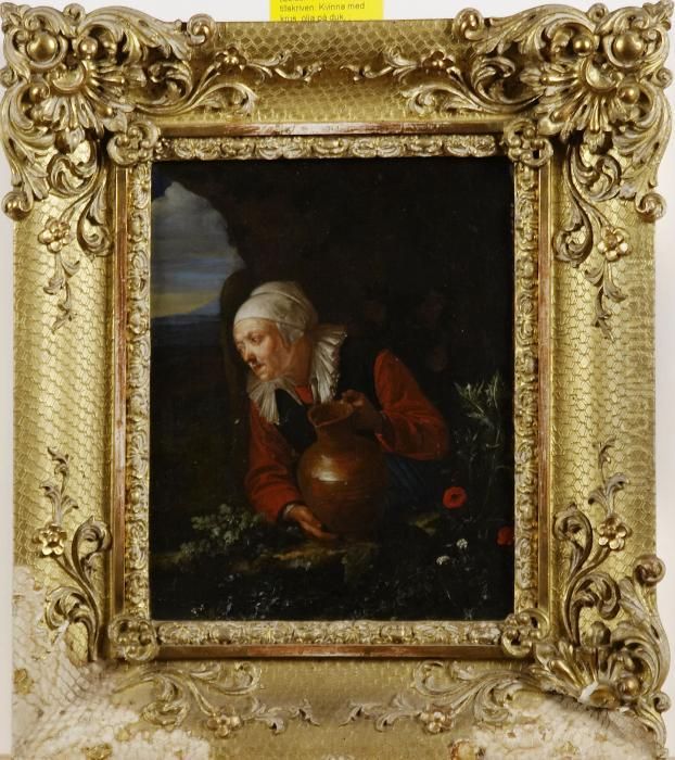 Kvinna Med Krus Oil Painting by Willem Van Mieris Leiden