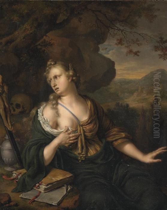 The Penitent Mary Magdalene Oil Painting by Willem Van Mieris Leiden