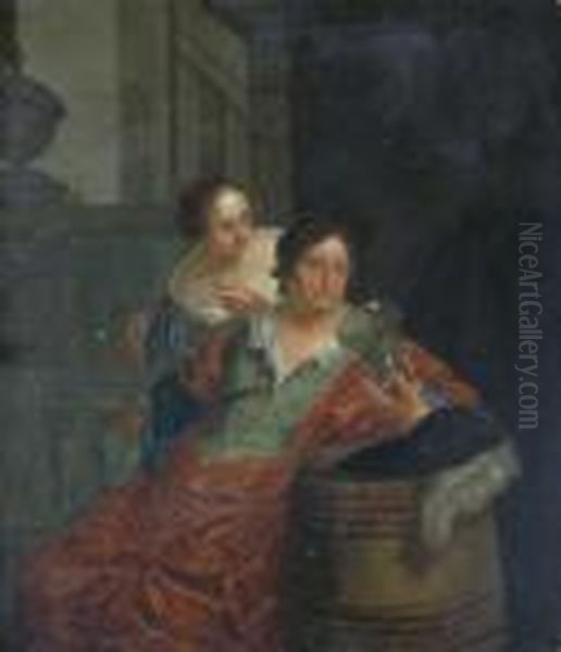 De Verleiding - La Tentation. Oil Painting by Willem Van Mieris Leiden