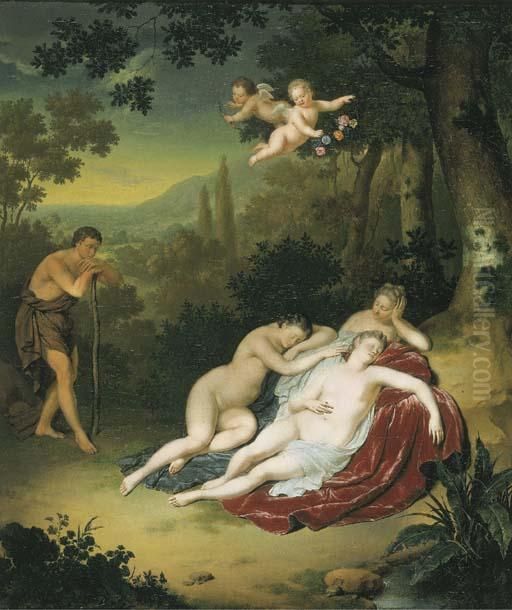 Cimon And Iphigenia Oil Painting by Willem Van Mieris Leiden