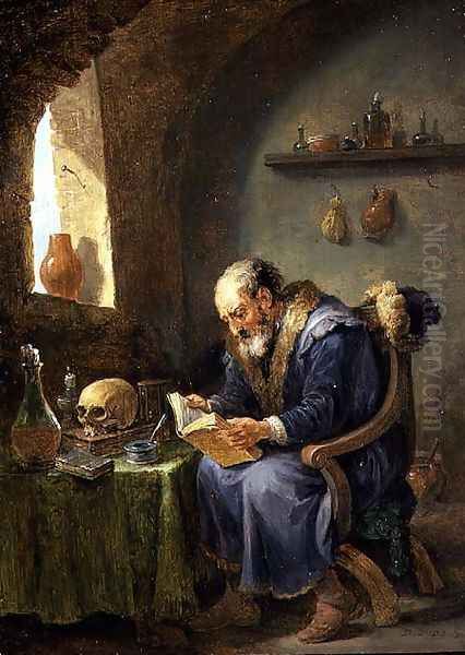 The Alchemist 3 Oil Painting by David The Younger Teniers