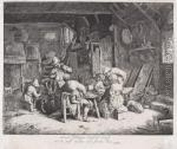 Die Trinkgesellschaft Oil Painting by Adriaen Jansz. Van Ostade