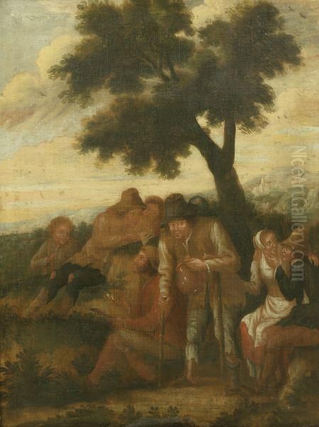 Le Gouter Des Enfants Oil Painting by Adriaen Jansz. Van Ostade