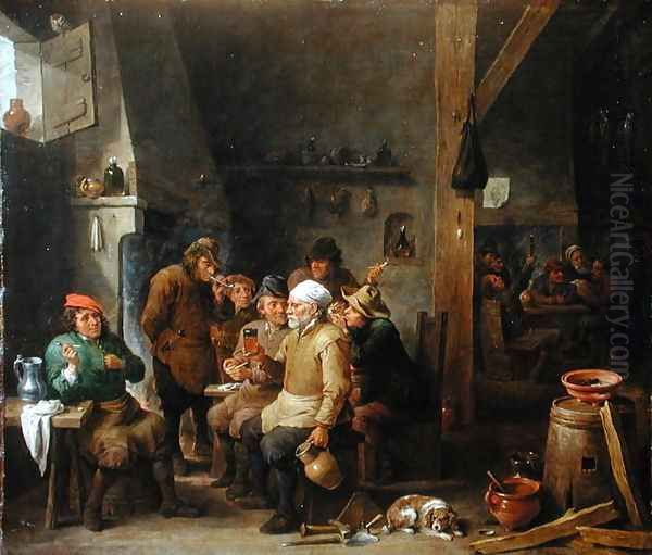 Interior of a tavern Oil Painting by David The Younger Teniers