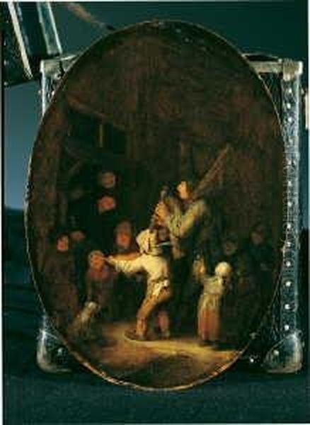 Der Dudelsackspieler. Oil Painting by Adriaen Jansz. Van Ostade