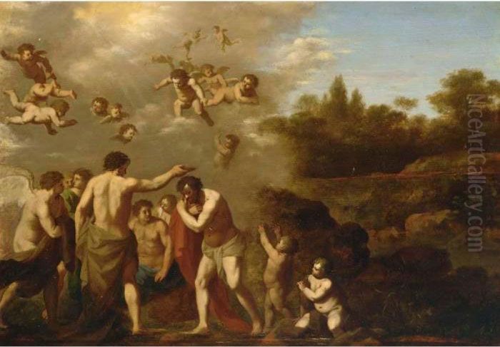 Other Properties
 

 
 
 

 
 The Baptism Of Christ Oil Painting by Cornelis Van Poelenburch
