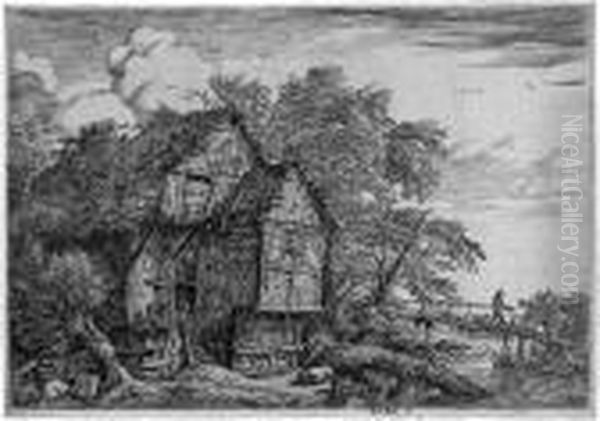 Die Kleine Brucke Oil Painting by Jacob Van Ruisdael