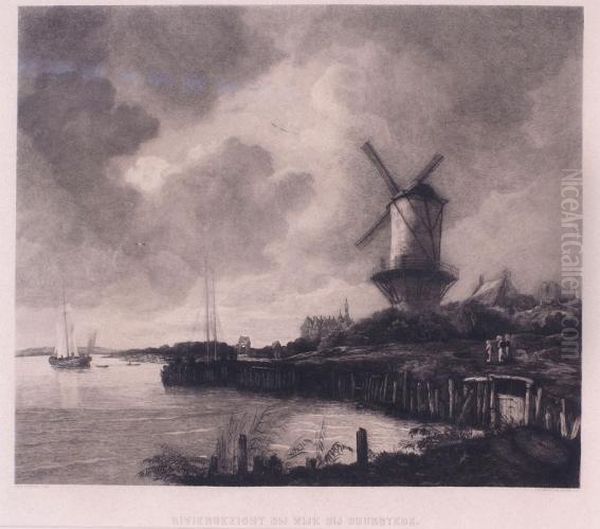 Isaaksz Ruysdael Riviergezicht Bij Wijk Bij Duurstede Oil Painting by Jacob Van Ruisdael