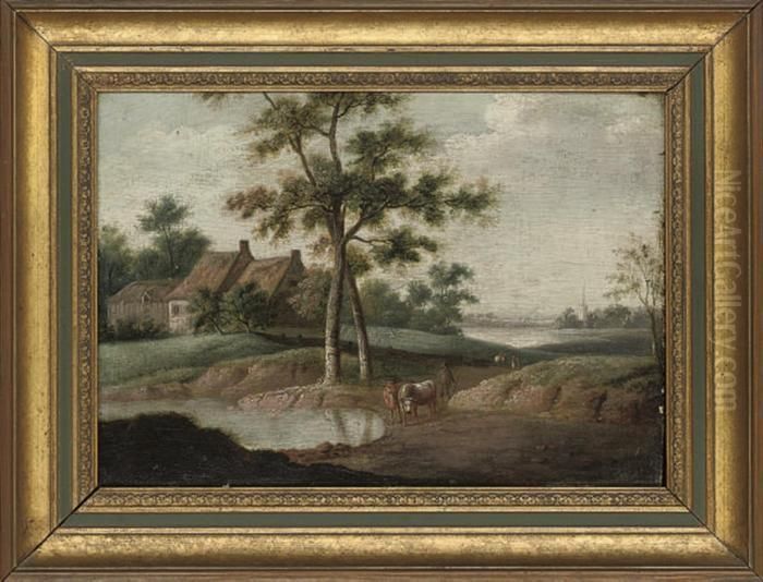 A Shepherd On A Path Oil Painting by Salomon van Ruysdael