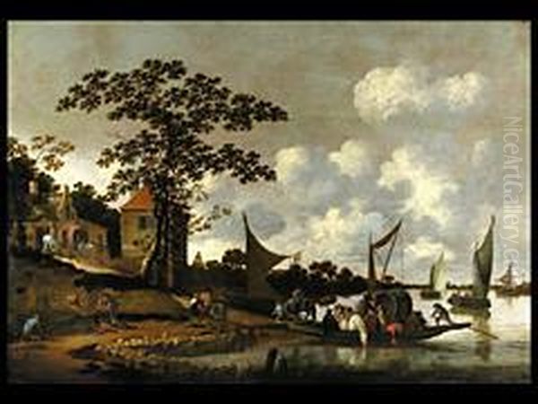 Die Fahre Oil Painting by Salomon van Ruysdael