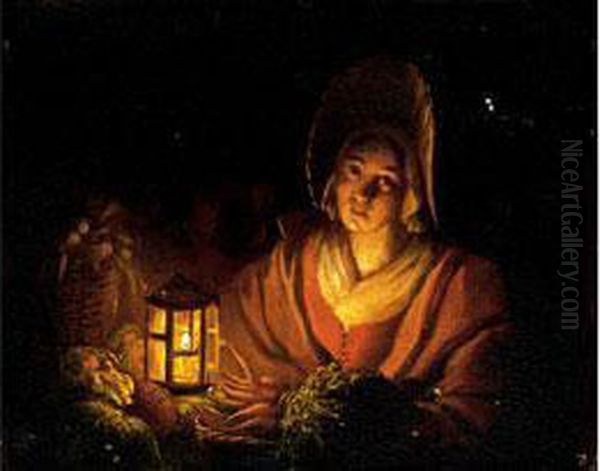 Junge Frau Mit Laterne
Ol Auf Holz Oil Painting by Petrus van Schendel