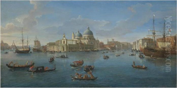 Venice, A View Of The Bacino Di 
San Marco Looking West With Thepunta Della Dogana And The Entrance To 
The Grand Canal Oil Painting by (circle of) Wittel, Gaspar van (Vanvitelli)