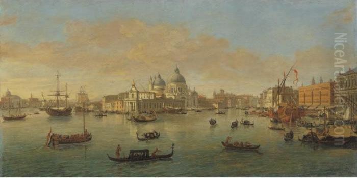 Venice, A View Of The Bacino Di 
San Marco Looking West, With The Punta Della Dogana And The Church Of 
Santa Maria Della Salute Oil Painting by (circle of) Wittel, Gaspar van (Vanvitelli)