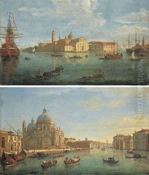 The Island Of San Giorgio 
Maggiore, Venice, From The Bacino; And The Entrance To The Grand Canal, 
With The Santa Maria Della Salute Oil Painting by (circle of) Wittel, Gaspar van (Vanvitelli)