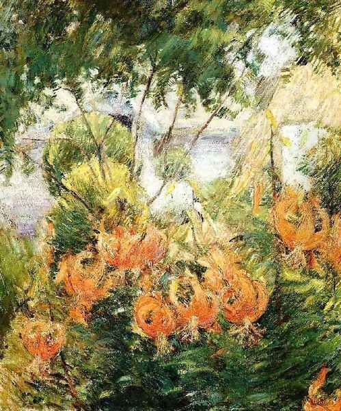 Tiger Lilies Oil Painting by John Henry Twachtman