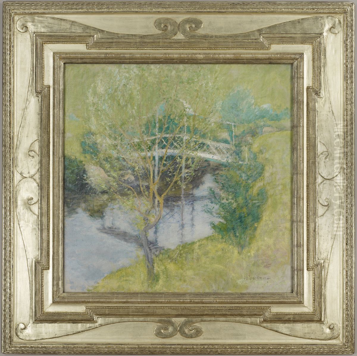The White Bridge Oil Painting by John Henry Twachtman