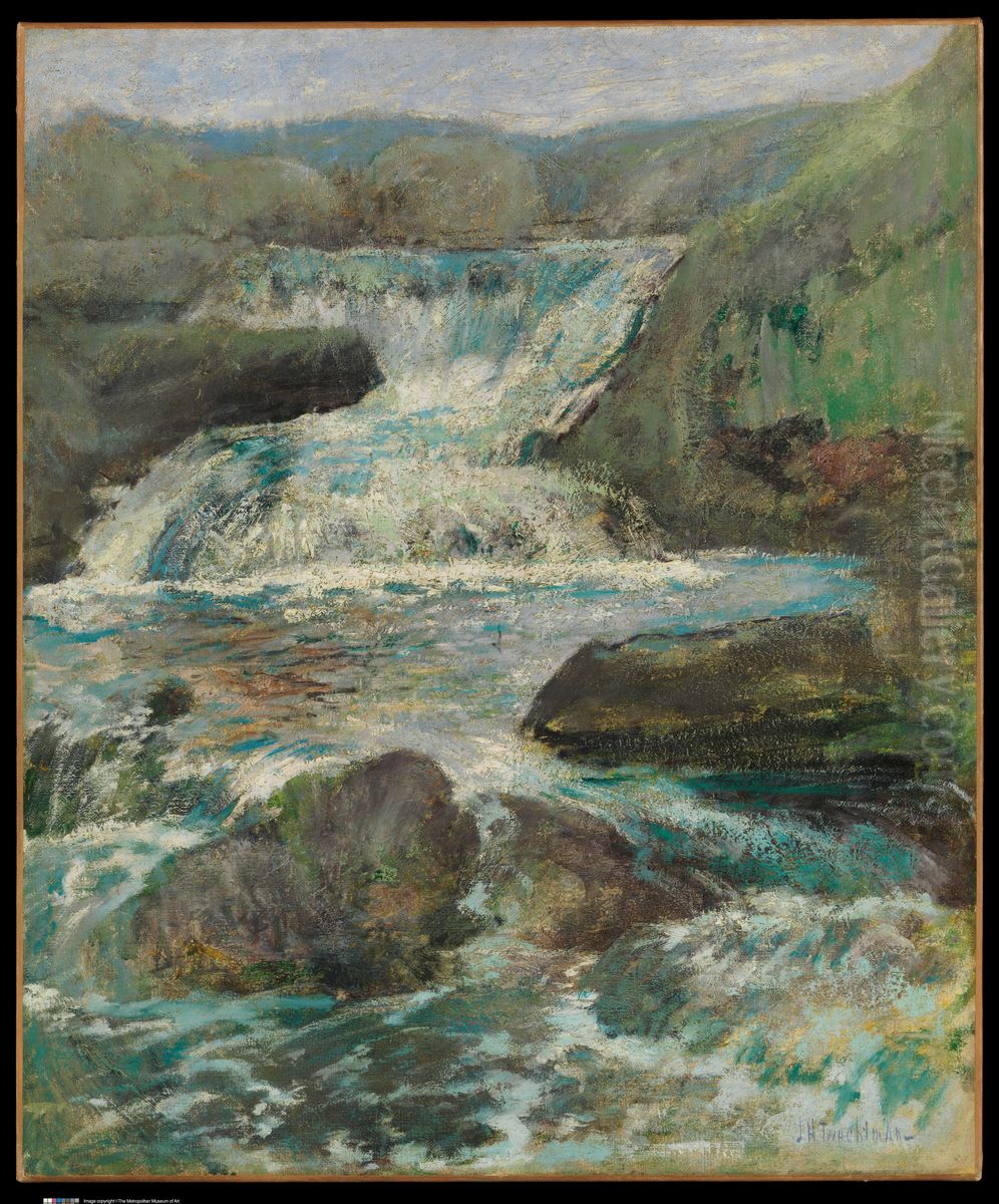 Horseneck Falls Oil Painting by John Henry Twachtman