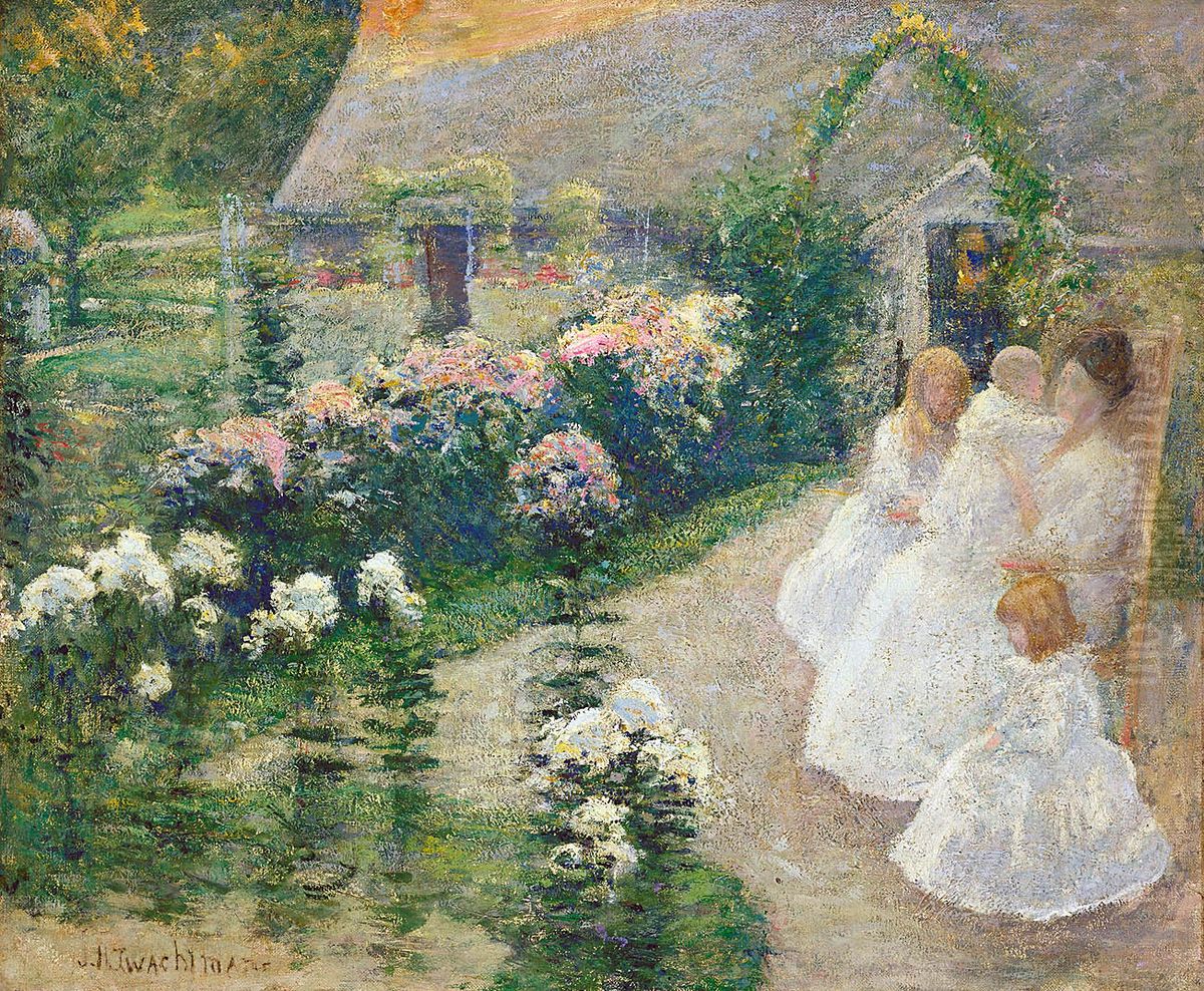 On The Terrace Oil Painting by John Henry Twachtman