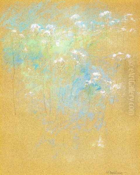 Flowers Oil Painting by John Henry Twachtman